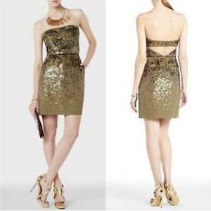 NWT silk sequin convertible dress bcbg